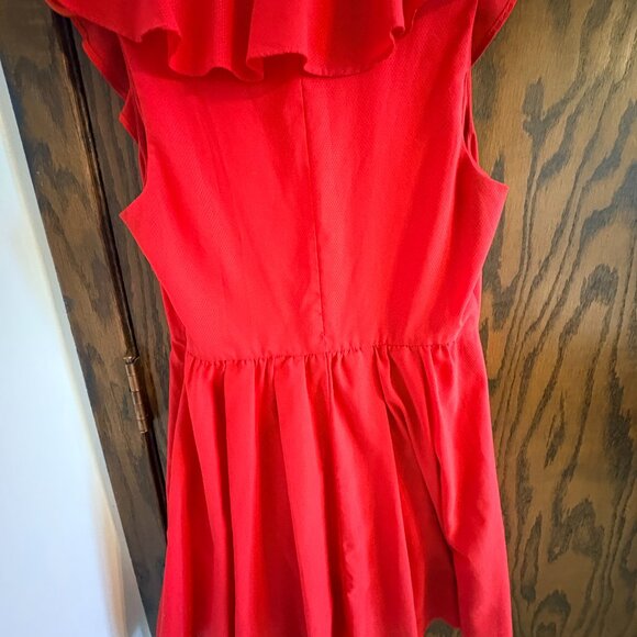 Red/Orange Ruffle Dress - Picture 3 of 9